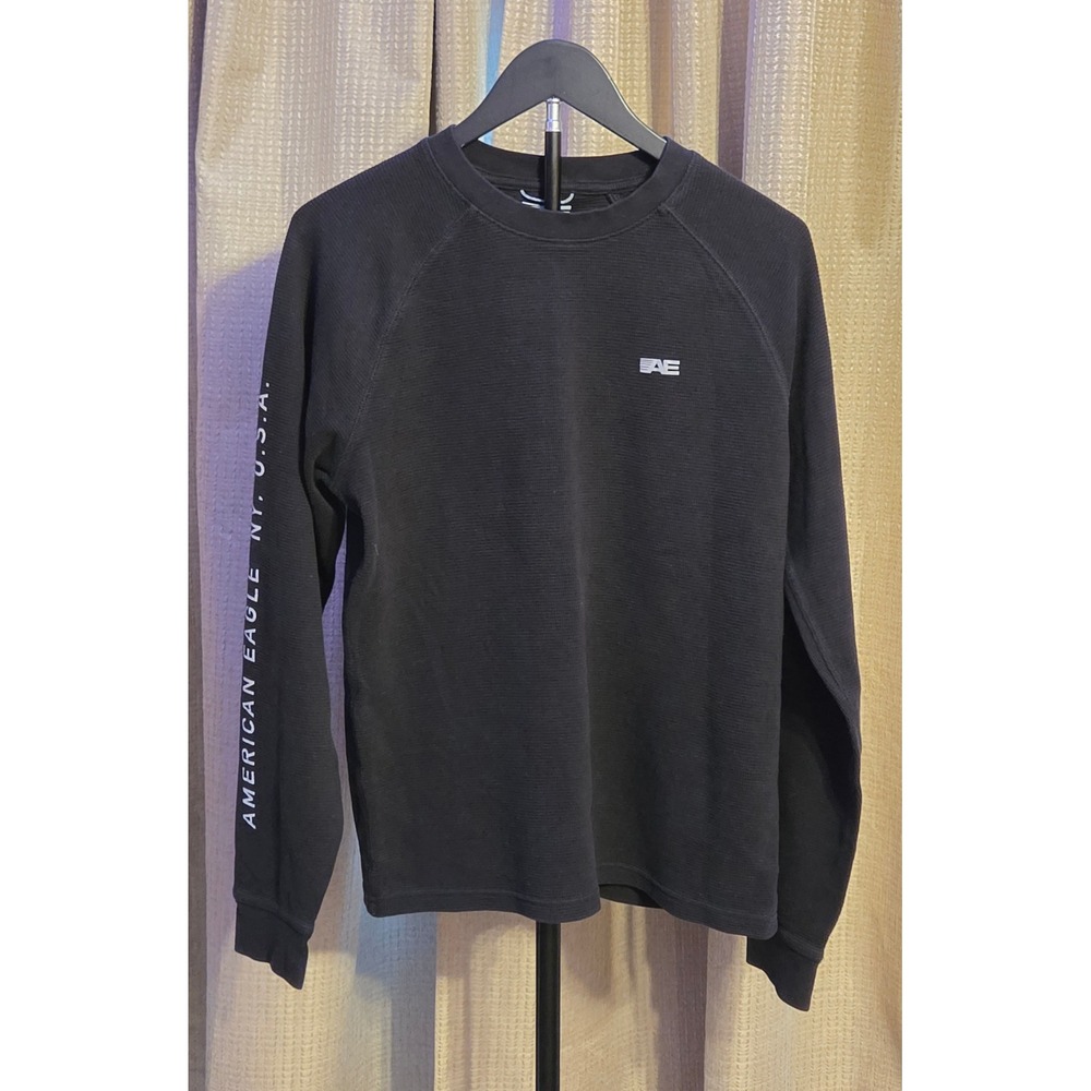 American Eagle Long Sleeve T-Shirt Men's Size Medium‎ Black